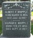 Gravestone of Albert Fellows and Mariah Elizabeth (Carter) Whipple