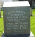Gravestone of James and Mary Ann (Quinney) Whipple Matthews