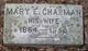 Gravestone of Mary Ella (Chapman) Phillips, 1864-1950