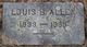 Gravestone of Louis Bradley Allen, 1899-1995